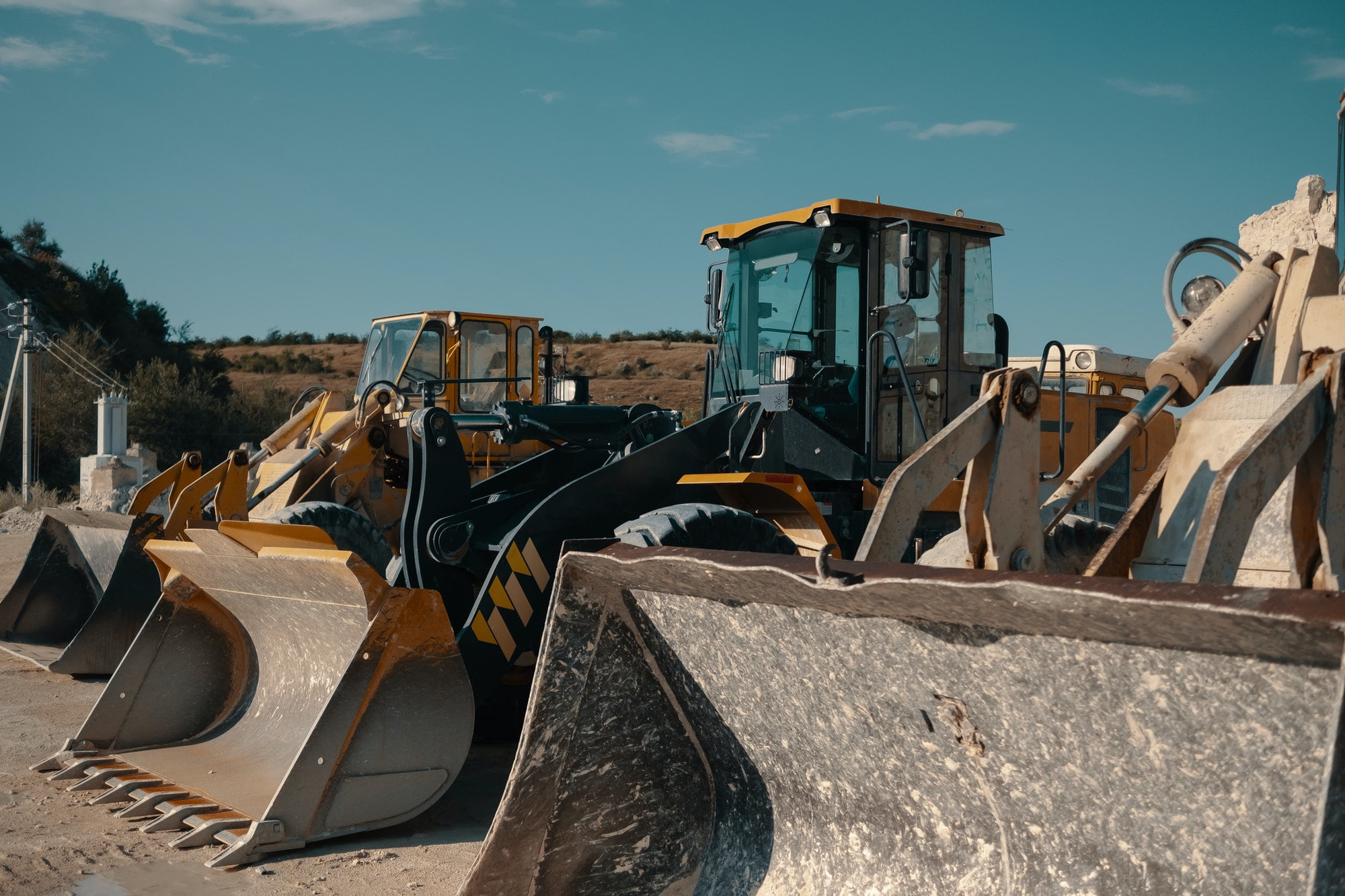 Heavy machinery in quarry
